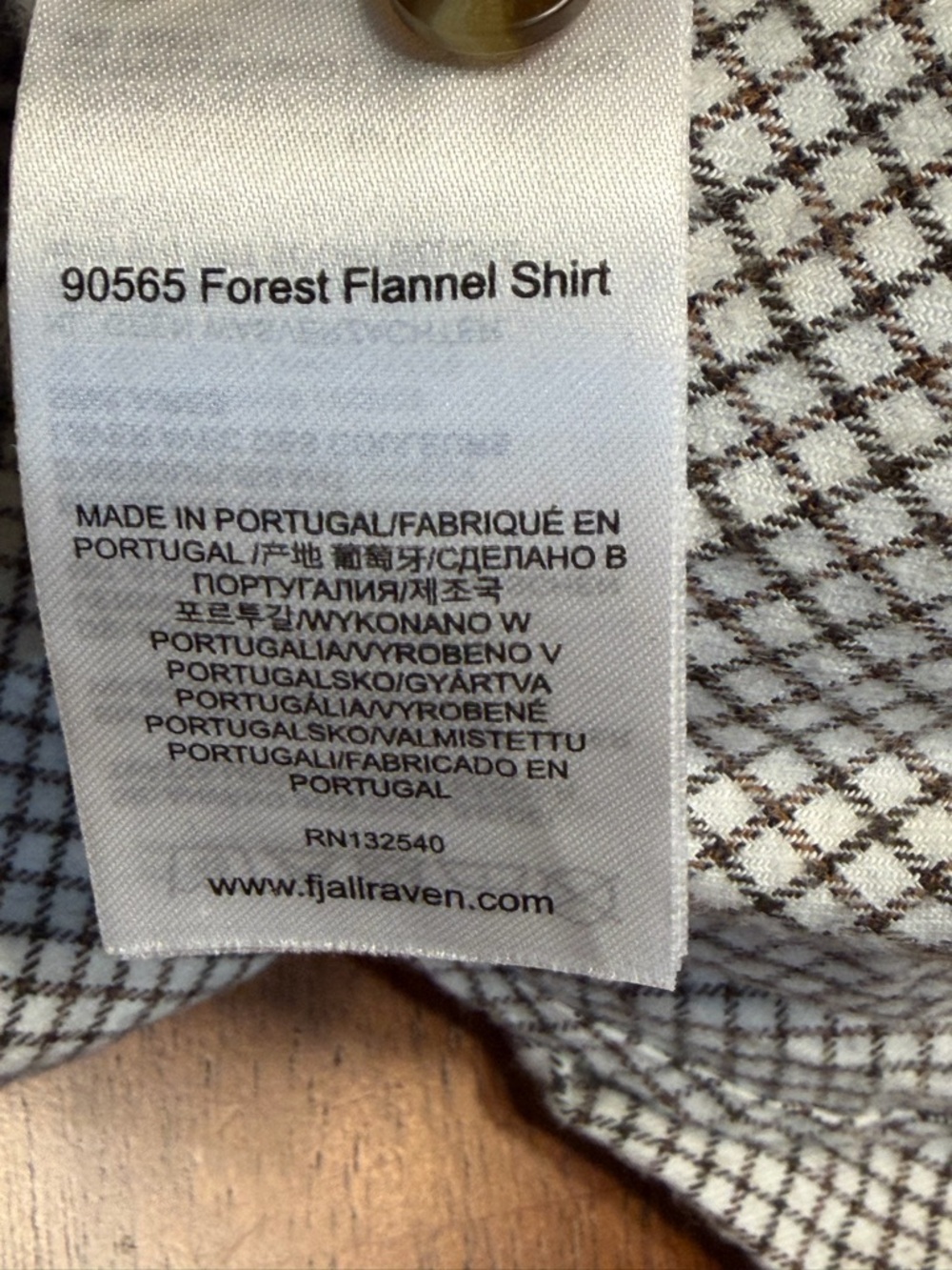 Fjallraven Forest Flannel Shirt Mens Large Button Up Tatersall Plaid Comfort Fit - Picture 7 of 12